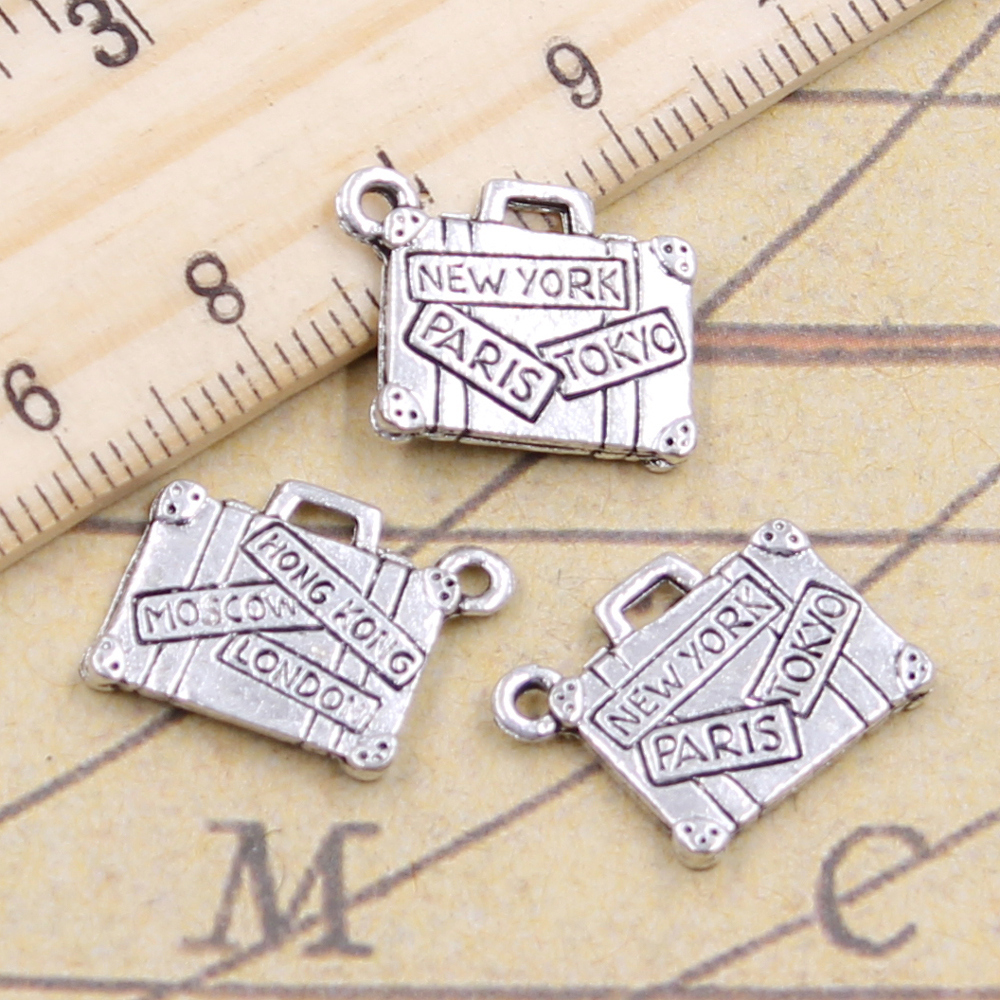 Jewelry Making York - 10pcs Charms Travel Bags New York