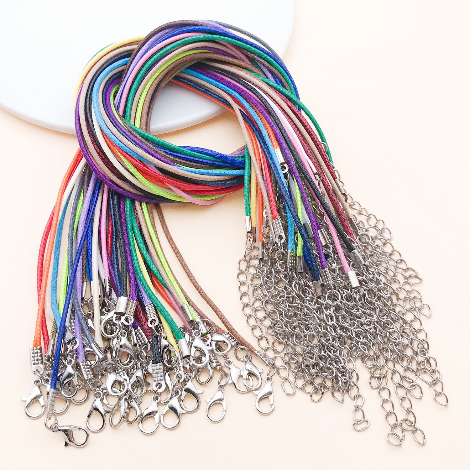 Jewelry Making Wax - 10pcs 45+5mm 1.5mm New Leather Cord