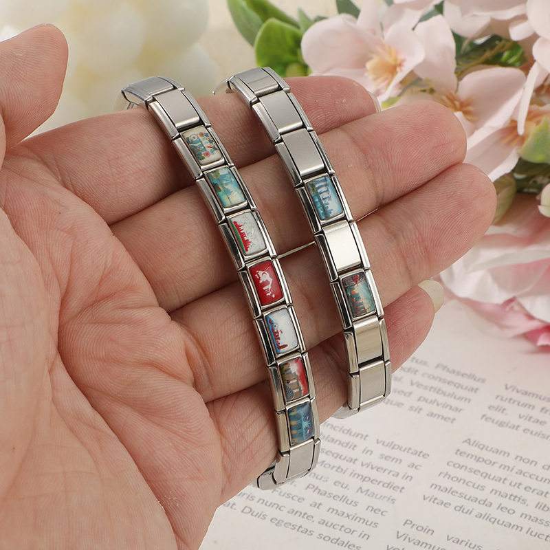Jewelry Making Singapore - Singapore National Day Italian Charm Link