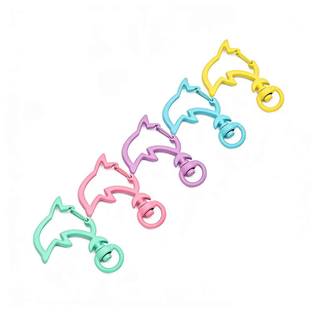 Jewelry Making Hardware - 10pcs Candy Colors Metal Dolphin Snap