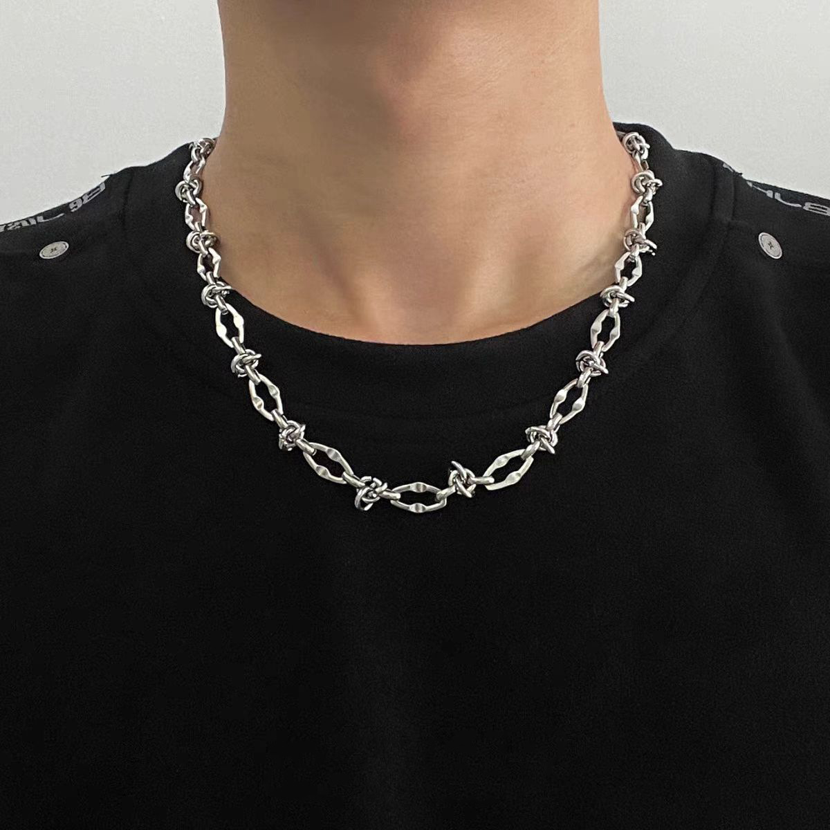 Jewelry Making Singapore - ASONSTEEL 8mm Width Chain Necklace Stainless