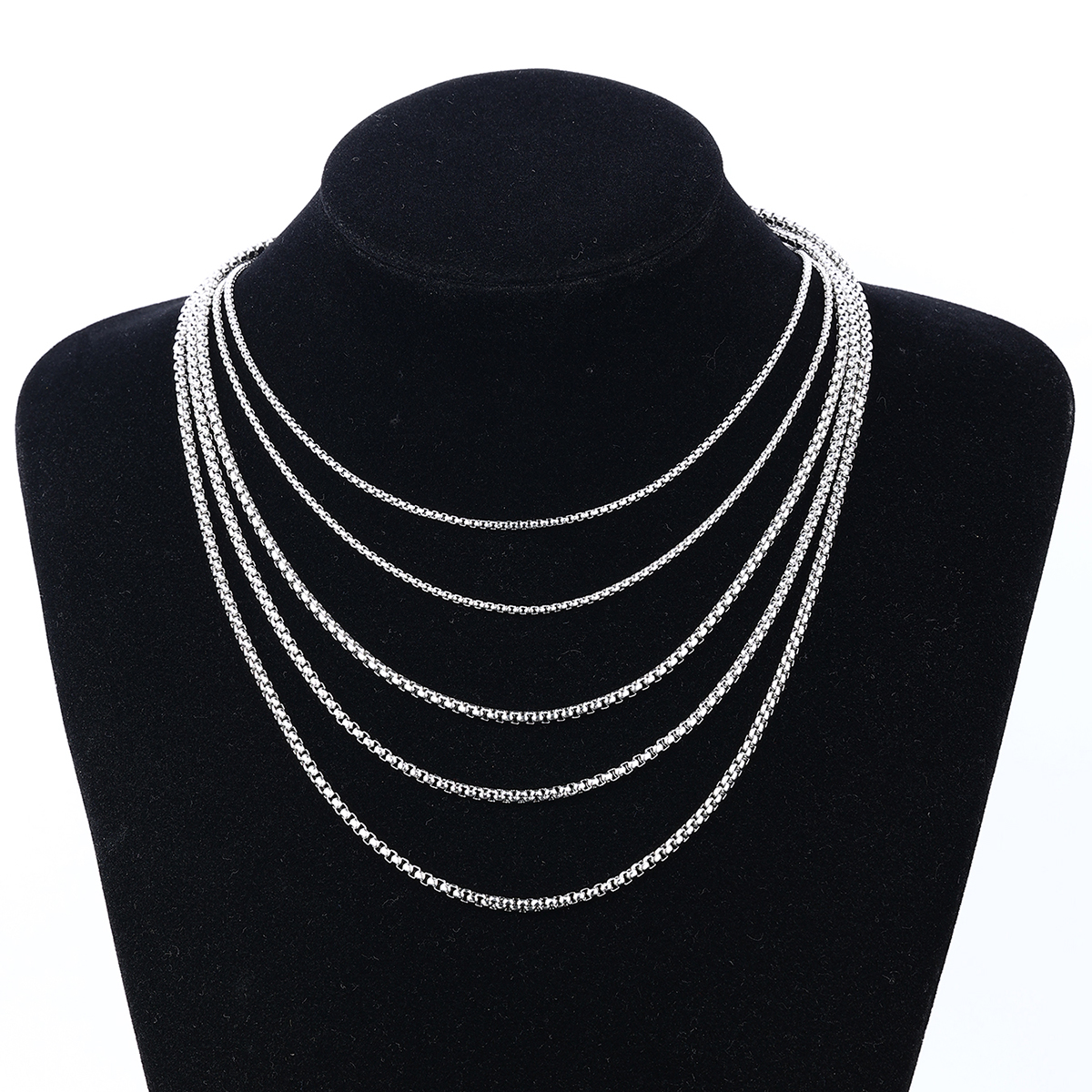 Jewelry Making Singapore - 2/3mm Stainless Steel Square Pearl Chains