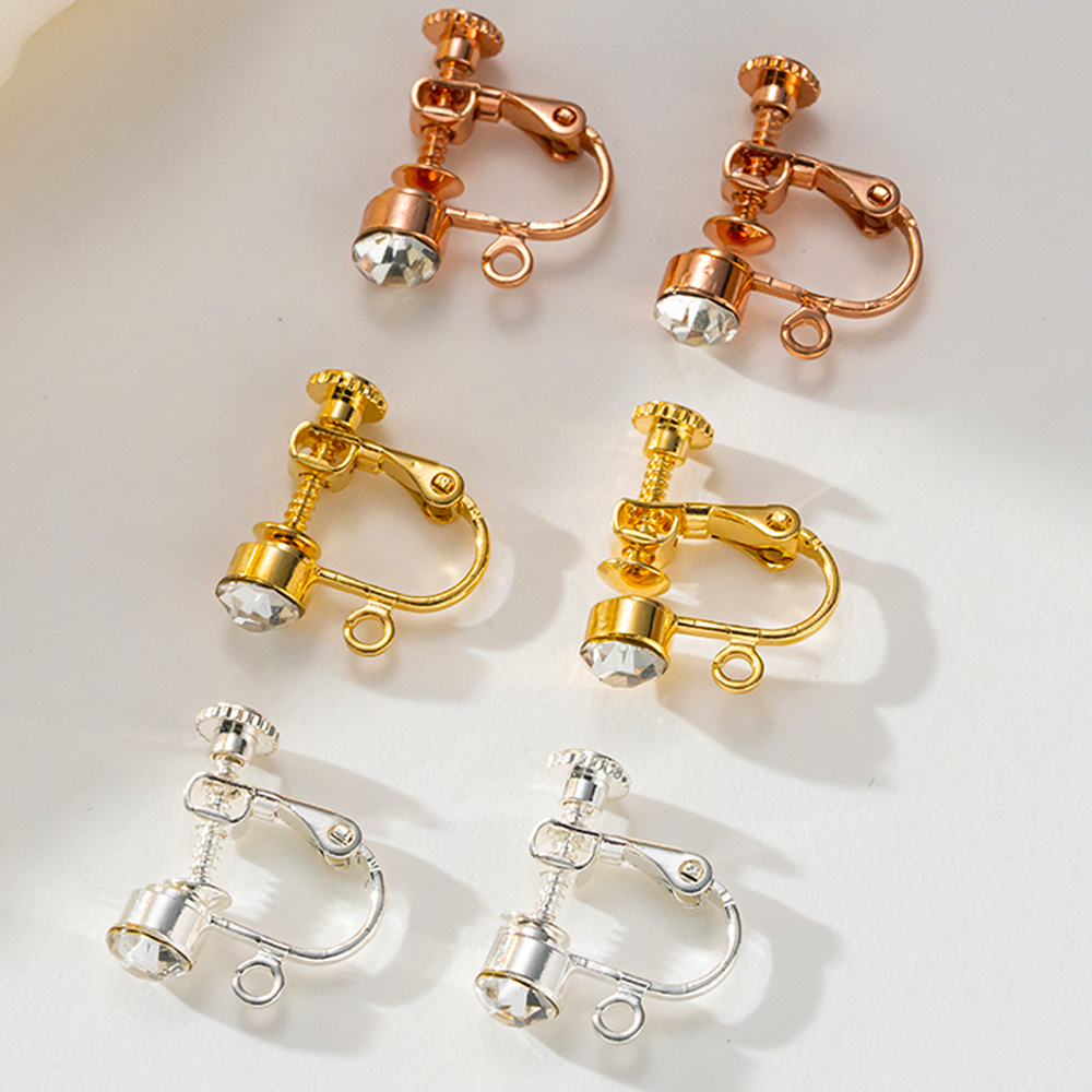 Jewelry Making Earring Supplies - 10pcs Brass Clip on Earring Converter