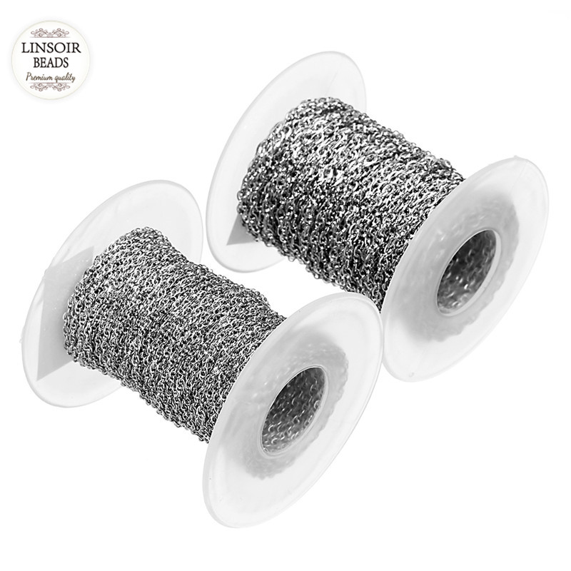 Jewelry Making Singapore - 10Yards/Roll 2mm 2.5mm Width Rhodium Stainless