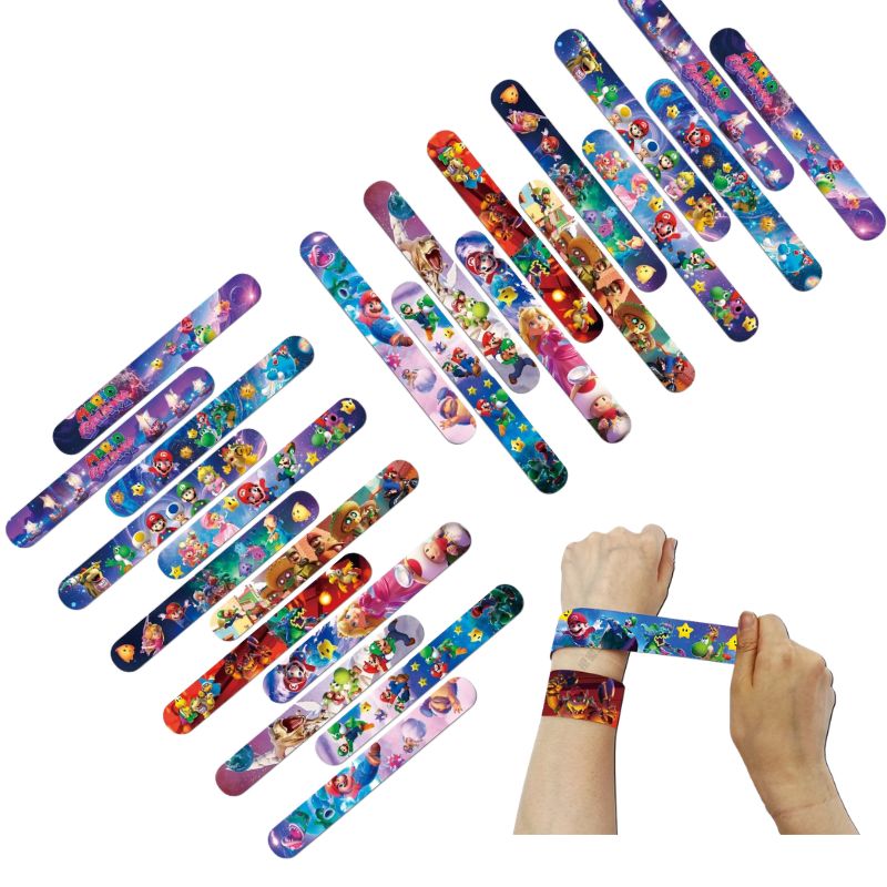Jewelry Making Party - Super Mario PVC Slap Bracelets Kids