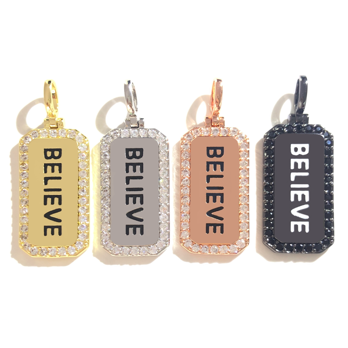 5pcs BELIEVE Word Tag Charm Re – Jewelry Making Quotes recenzja i cena