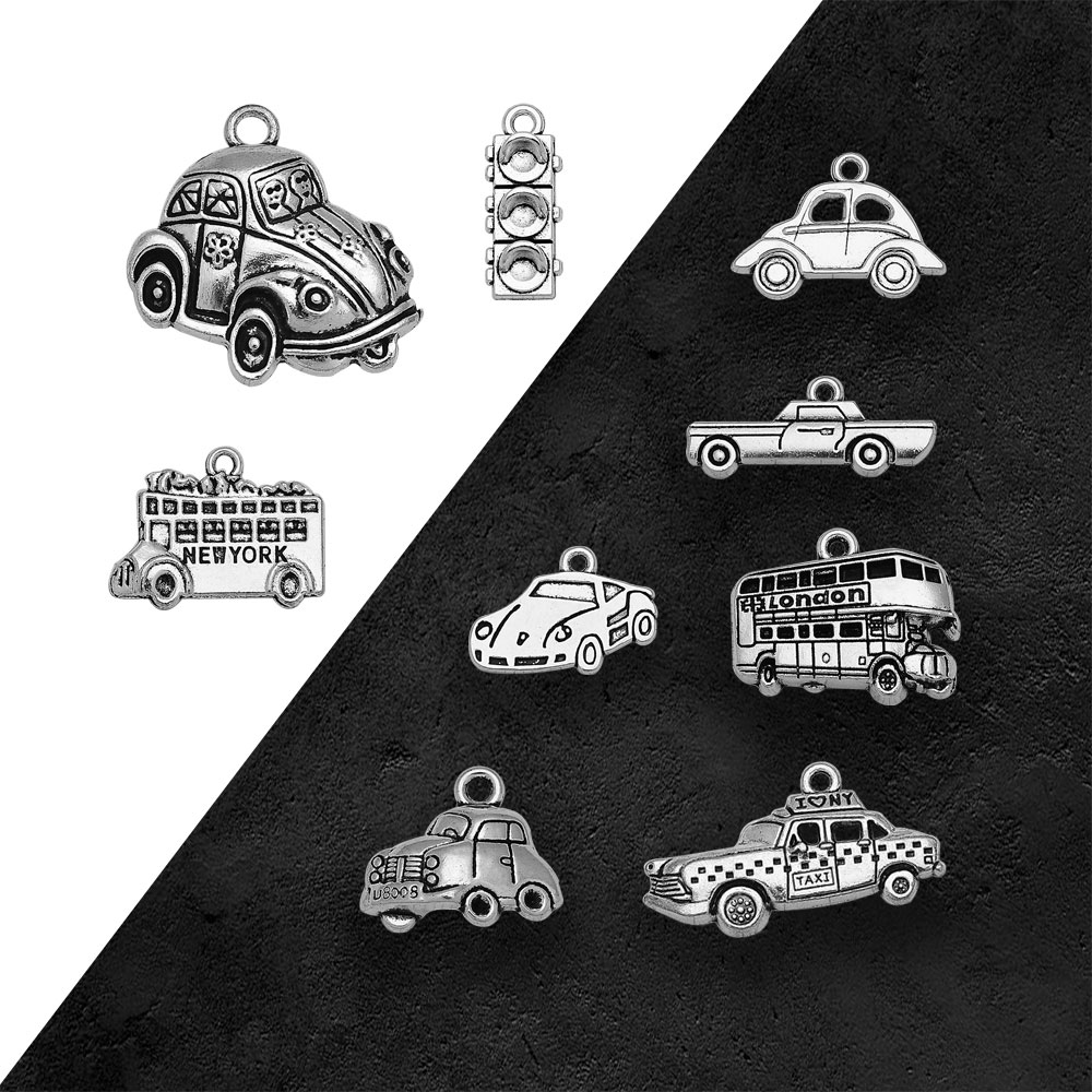 Silver Plated Taxi Bus Car Tra – Jewelry Making York recenzja i cena