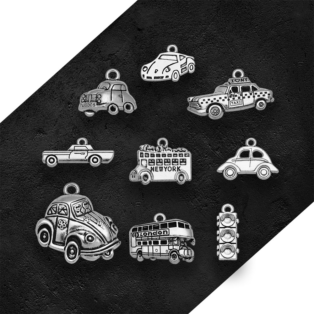 Silver Plated Taxi Bus Car Tra – Jewelry Making York recenzja i cena