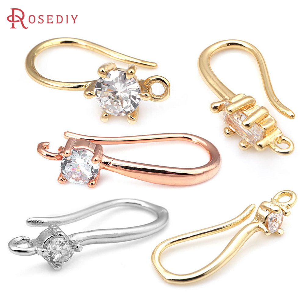 18K Gold Color Brass with Zirc – Jewelry Making Earring Supplies recenzja i cena