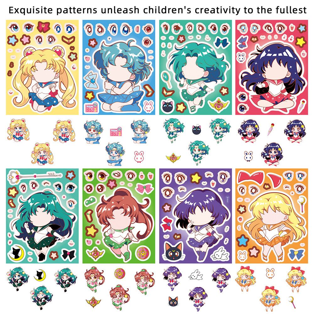 8/16PCS Sailor Moon Face-Chang – Jewelry Making Party recenzja i cena
