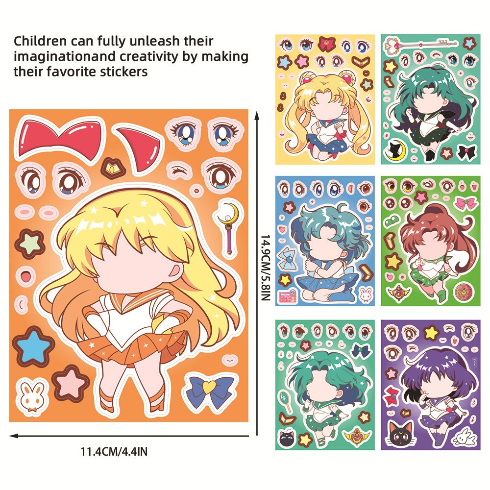 8/16PCS Sailor Moon Face-Chang – Jewelry Making Party recenzja i cena