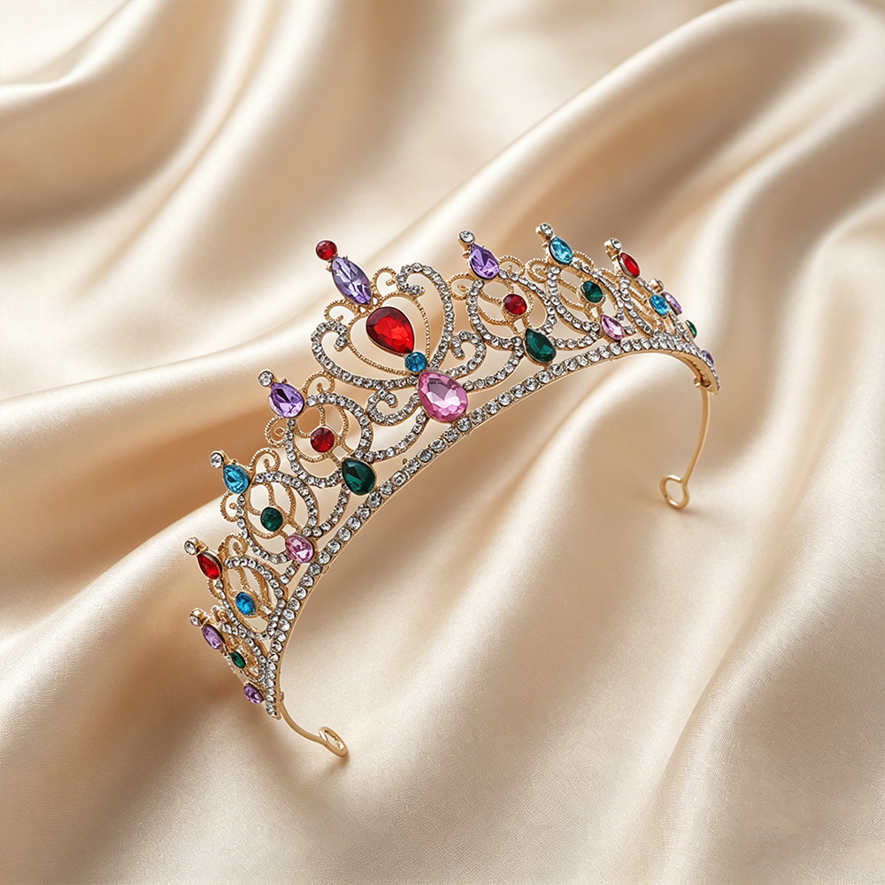 Luxury Vintage Gold Tiara Crow – Jewelry Making Party recenzja i cena