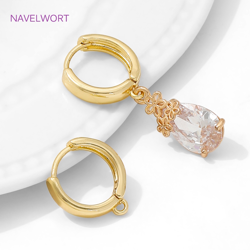 18K Gold Plated Round Shvenzy  – Jewelry Making Earring Supplies recenzja i cena