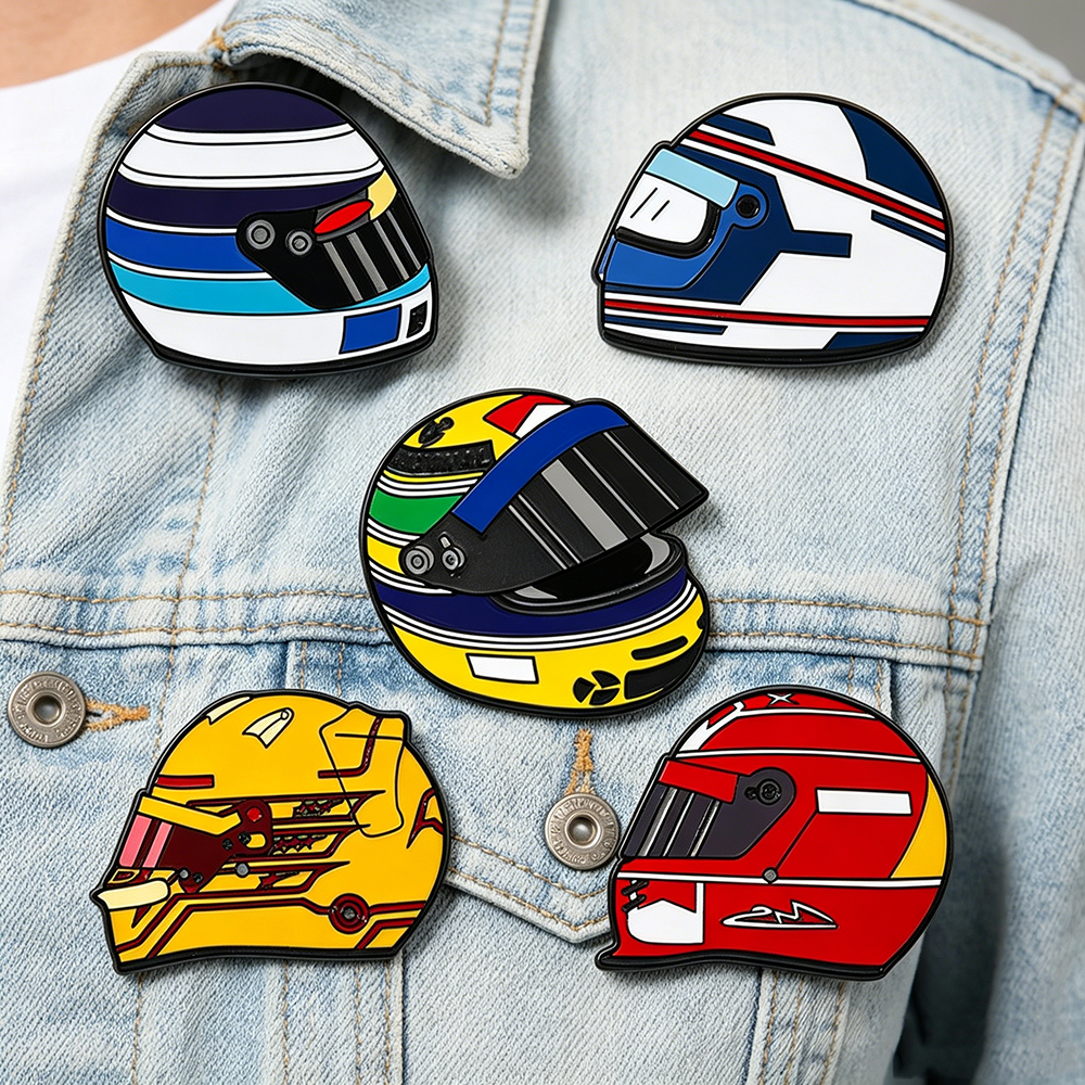 5pcs Racing Helmet Enamel Pin  – Jewelry Making Kit recenzja i cena