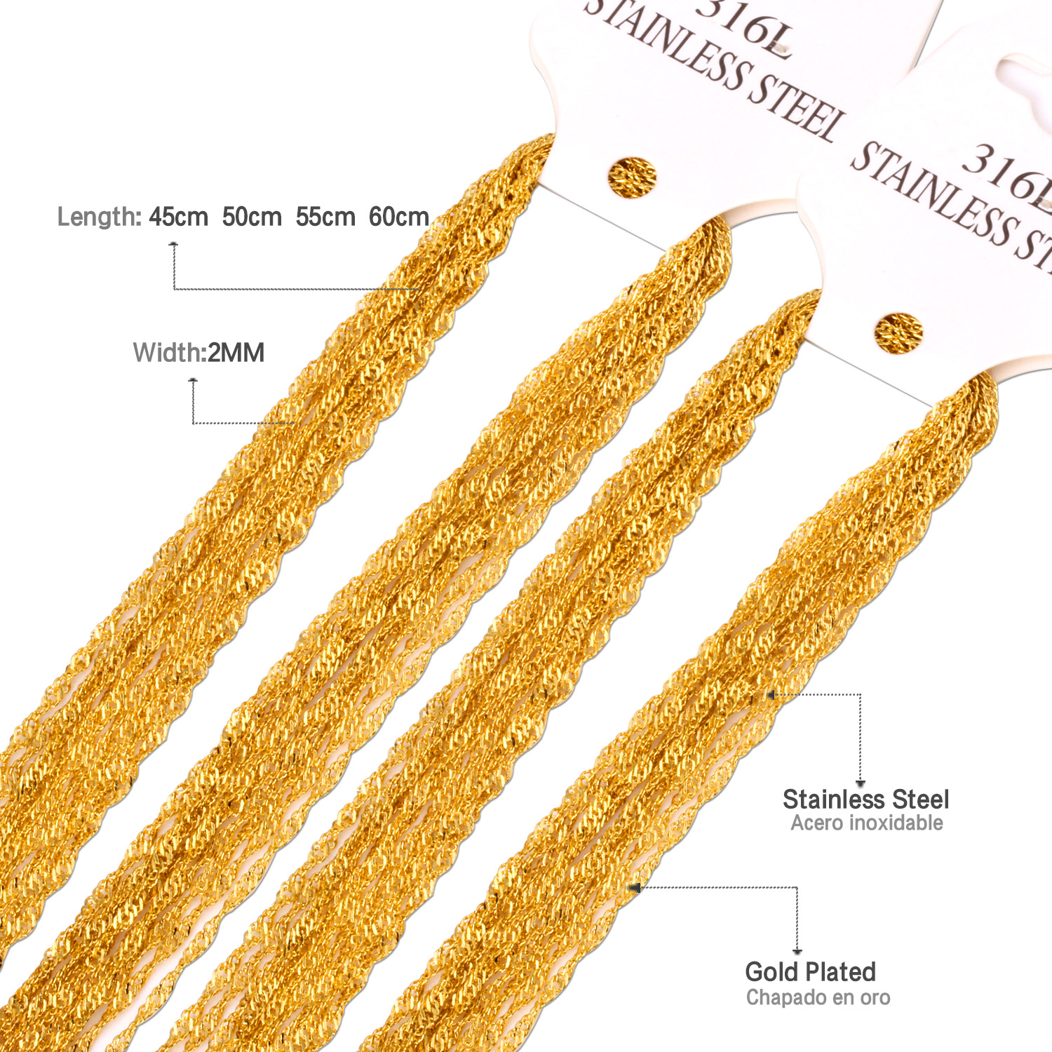 LUXUSTEEL 2mm 10Pcs/Lot Wave T – Jewelry Making Singapore recenzja i cena