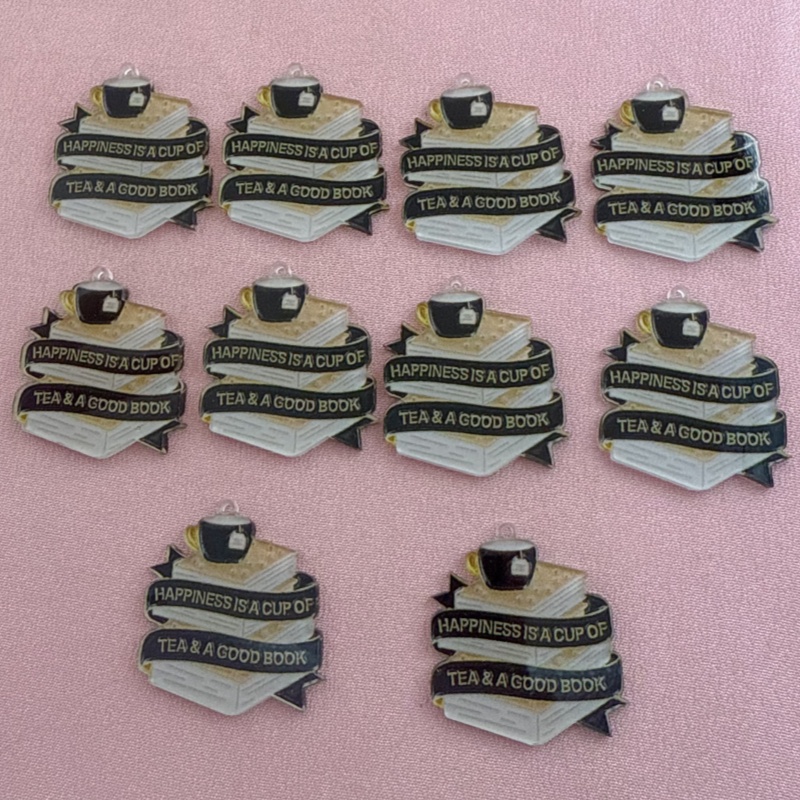 10pcs acrylic book coffee quot – Jewelry Making Quotes recenzja i cena