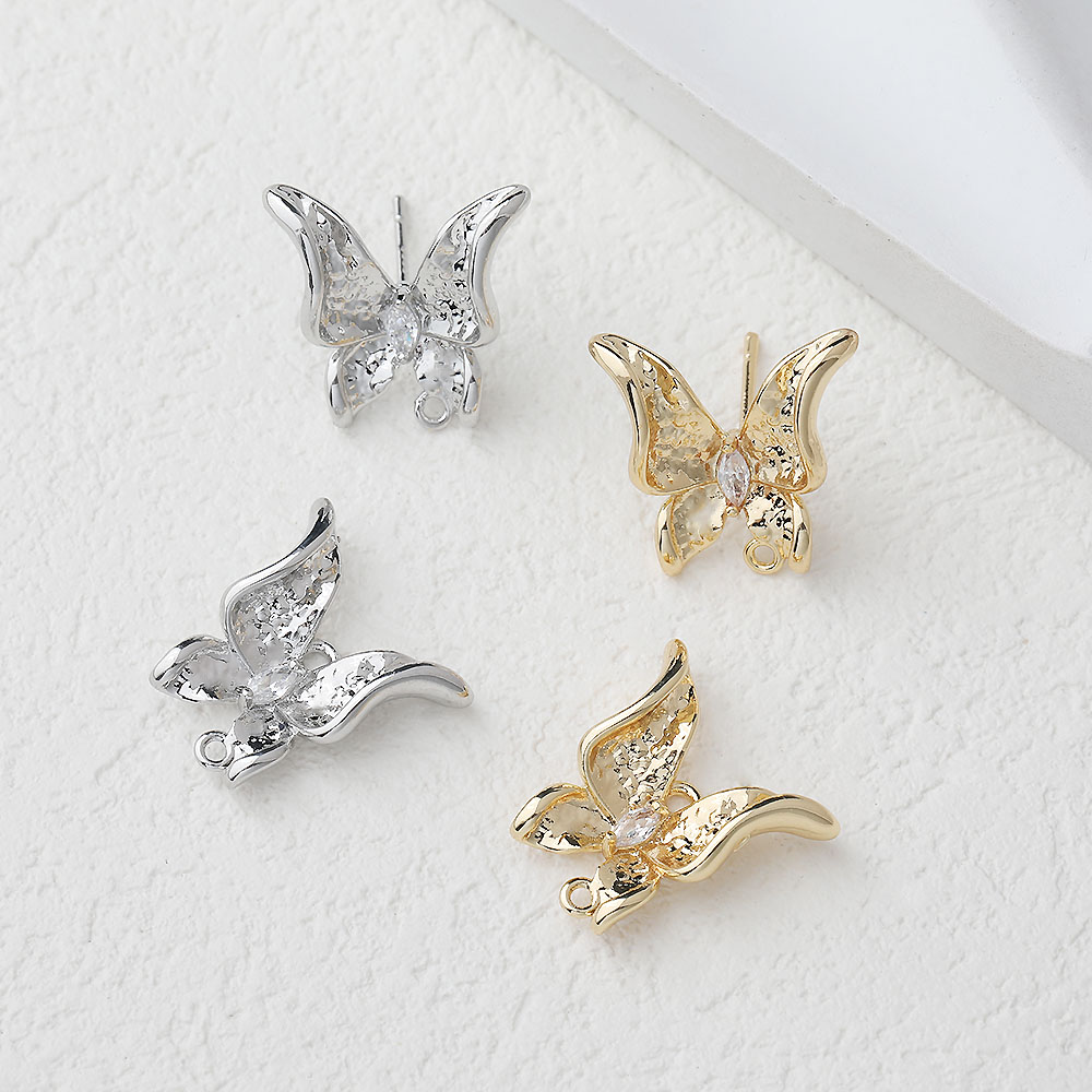 2PCS Dainty Butterfly Ear Stud – Jewelry Making Earring Supplies recenzja i cena