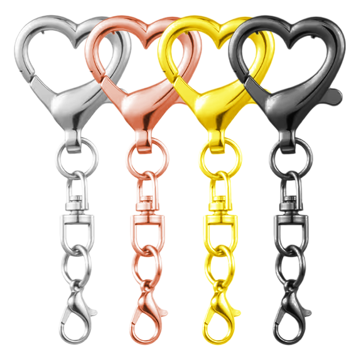 5/15/30Pcs Heart Shaped Swivel – Jewelry Making Hardware recenzja i cena