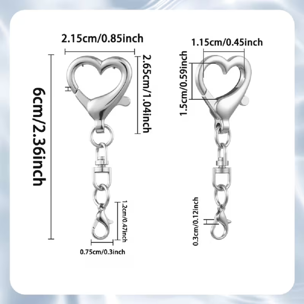 5/15/30Pcs Heart Shaped Swivel – Jewelry Making Hardware recenzja i cena