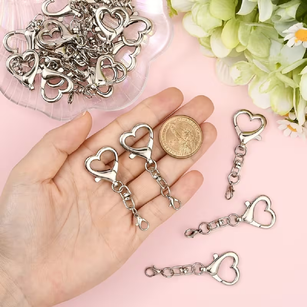 5/15/30Pcs Heart Shaped Swivel – Jewelry Making Hardware recenzja i cena