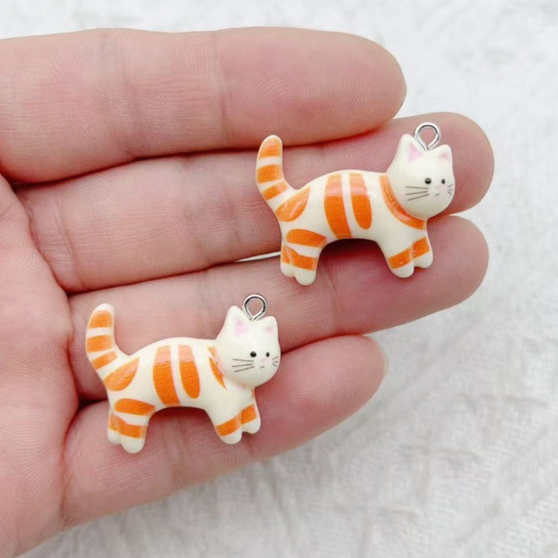 10pcs resin cartoon cat animal – Jewelry Making Party recenzja i cena