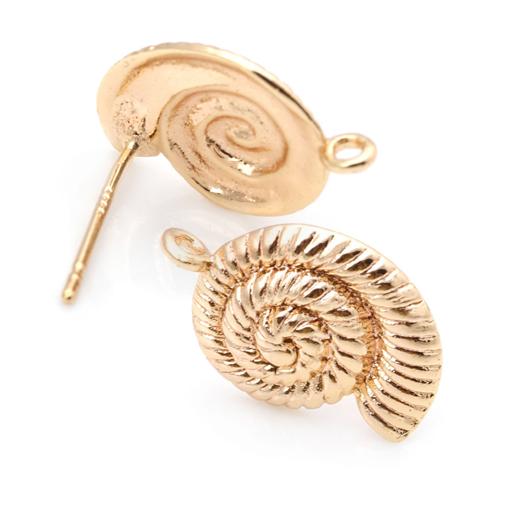6PCS 18K Gold Color Brass Conc – Jewelry Making Earring Supplies recenzja i cena