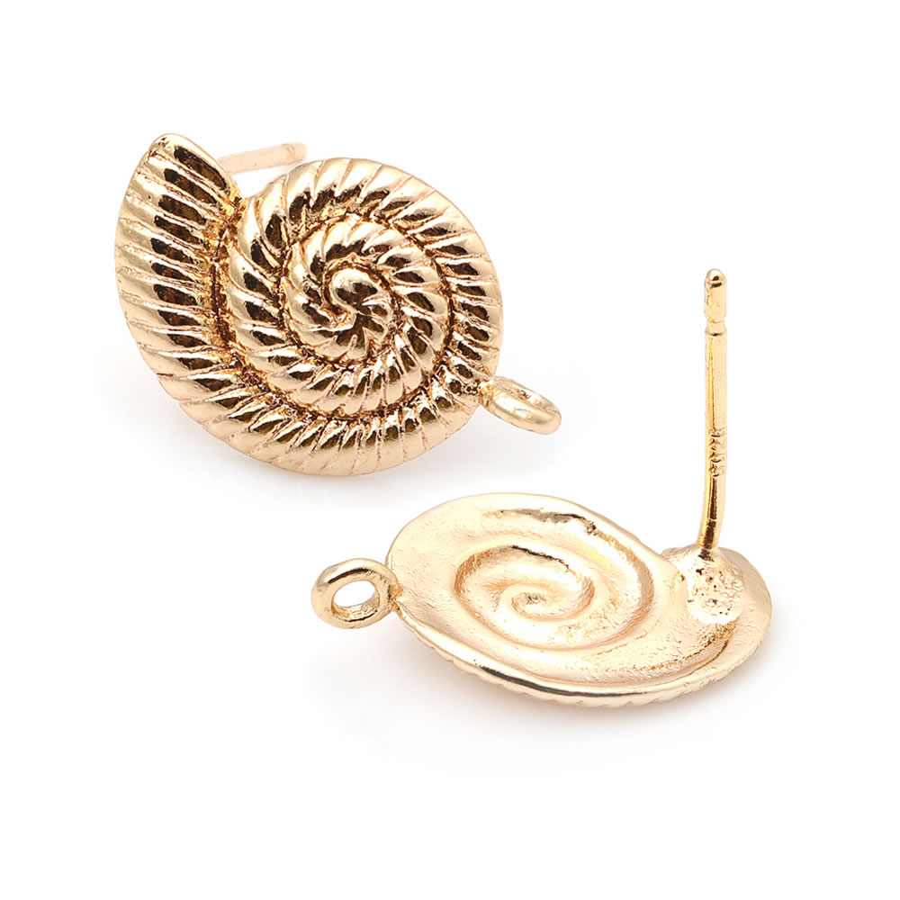 6PCS 18K Gold Color Brass Conc – Jewelry Making Earring Supplies recenzja i cena