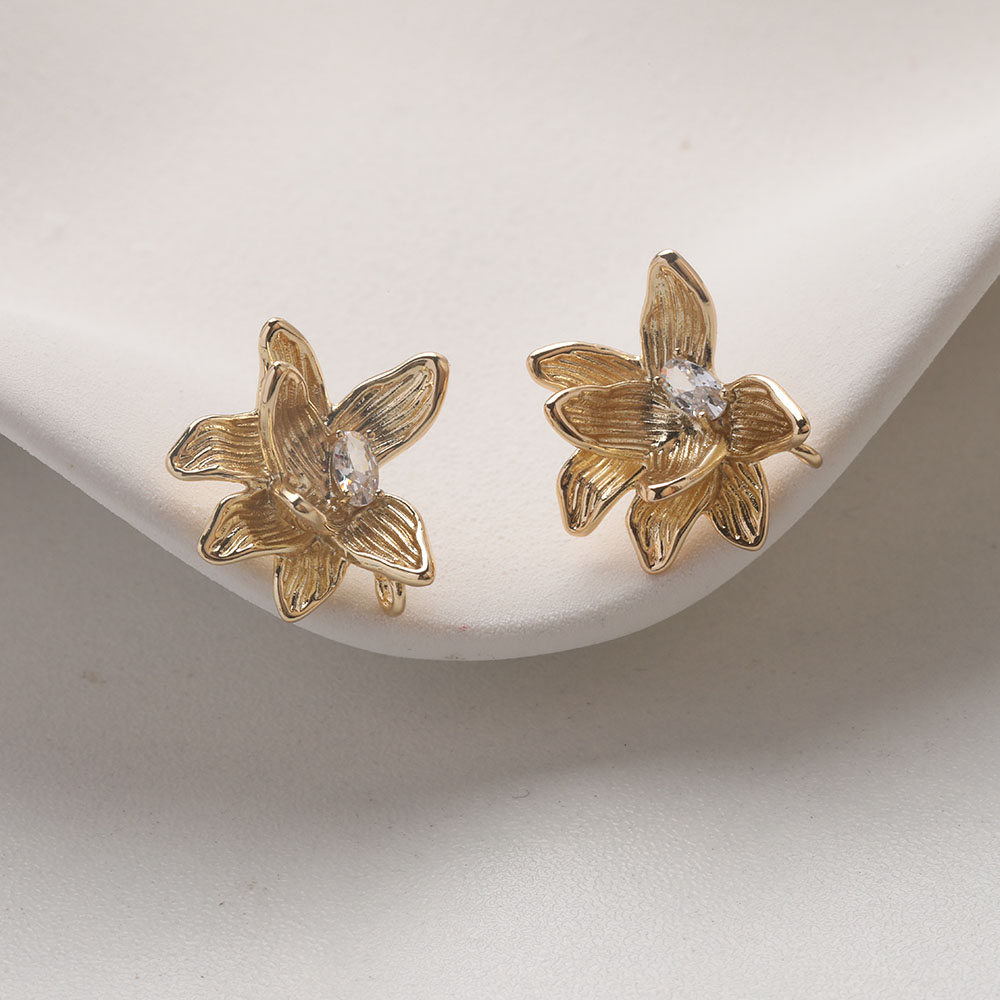 4PCS Dainty Flower Ear Studs E – Jewelry Making Earring Supplies recenzja i cena