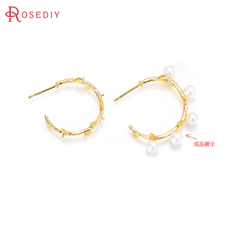 6PCS 18K Gold Color Brass with – Jewelry Making Earring Supplies recenzja i cena