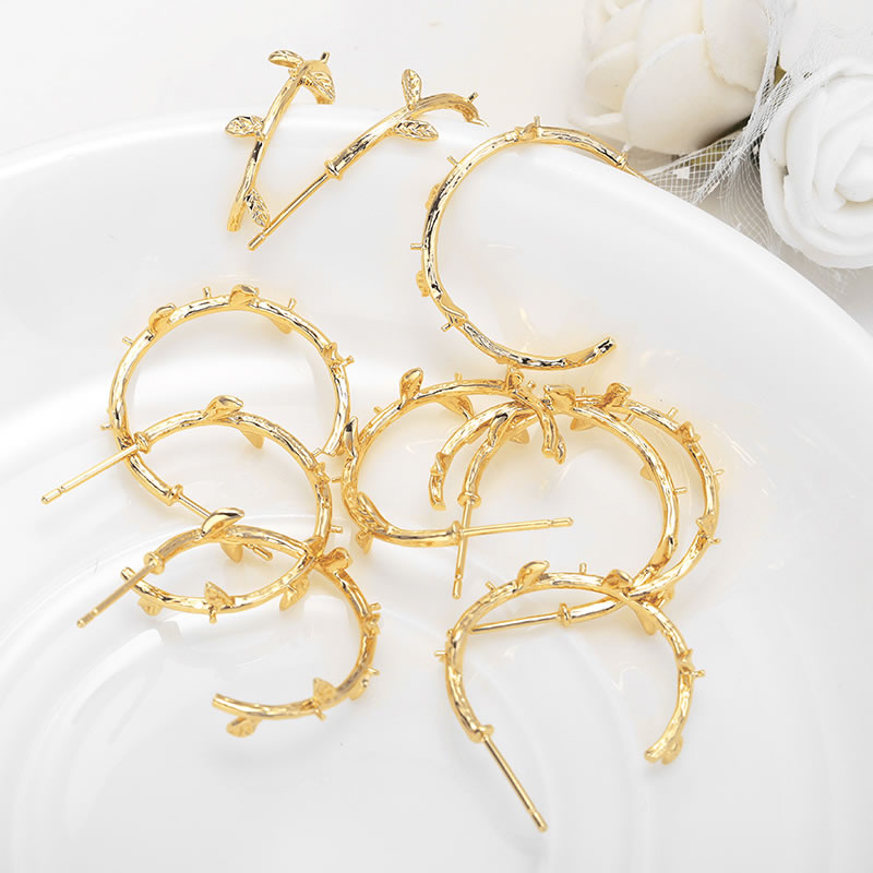 6PCS 18K Gold Color Brass with – Jewelry Making Earring Supplies recenzja i cena