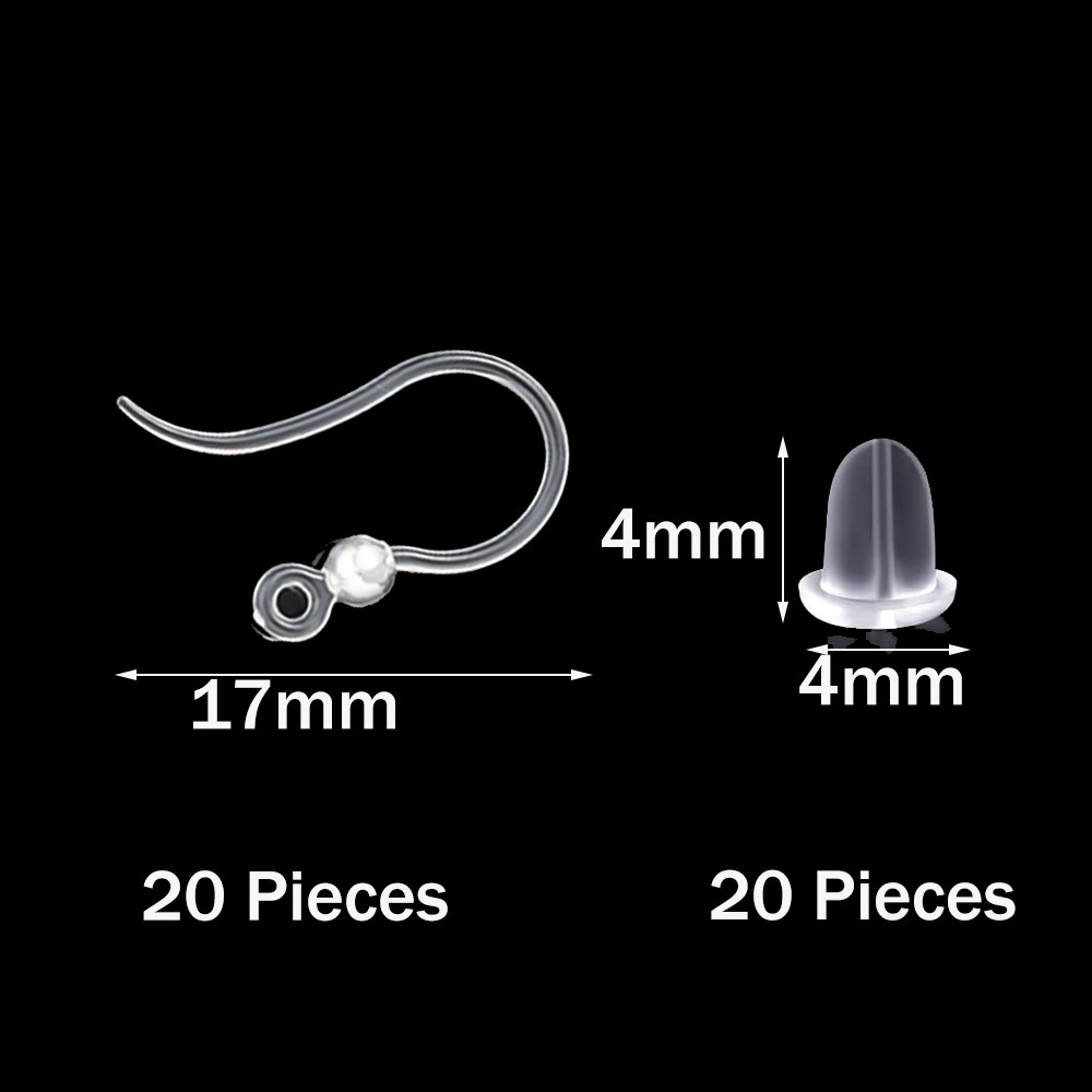 40pcs Clear Plastic Earring Ho – Jewelry Making Hardware recenzja i cena