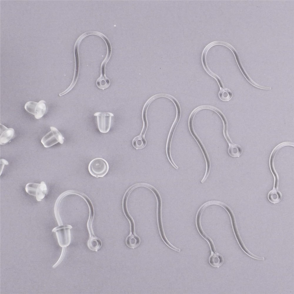 40pcs Clear Plastic Earring Ho – Jewelry Making Hardware recenzja i cena