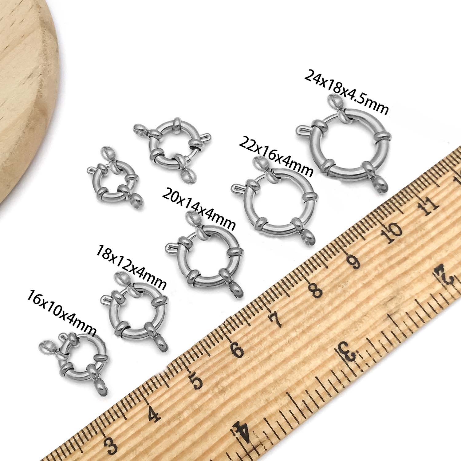 2pcs Stainless Steel Round Cla – Jewelry Making Hardware recenzja i cena