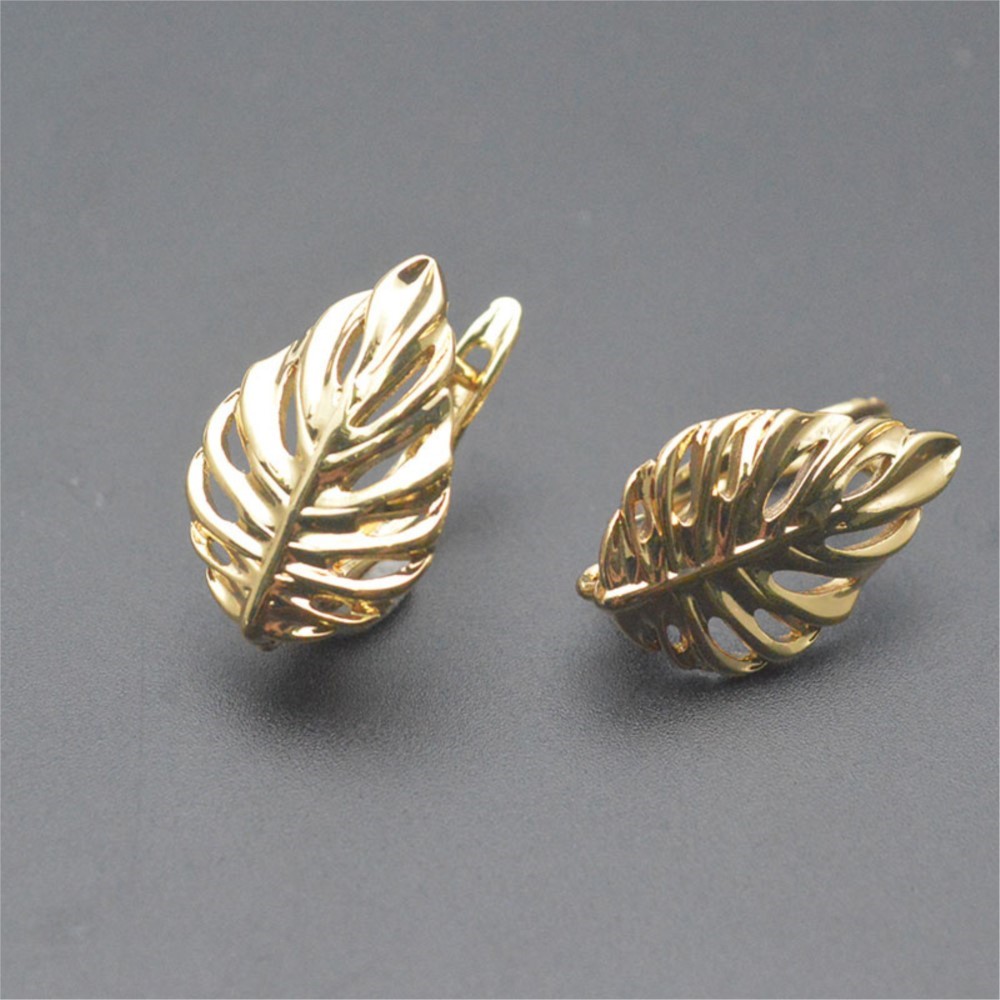 1/2Pcs 18K Gold Plated Brass L – Jewelry Making Earring Supplies recenzja i cena