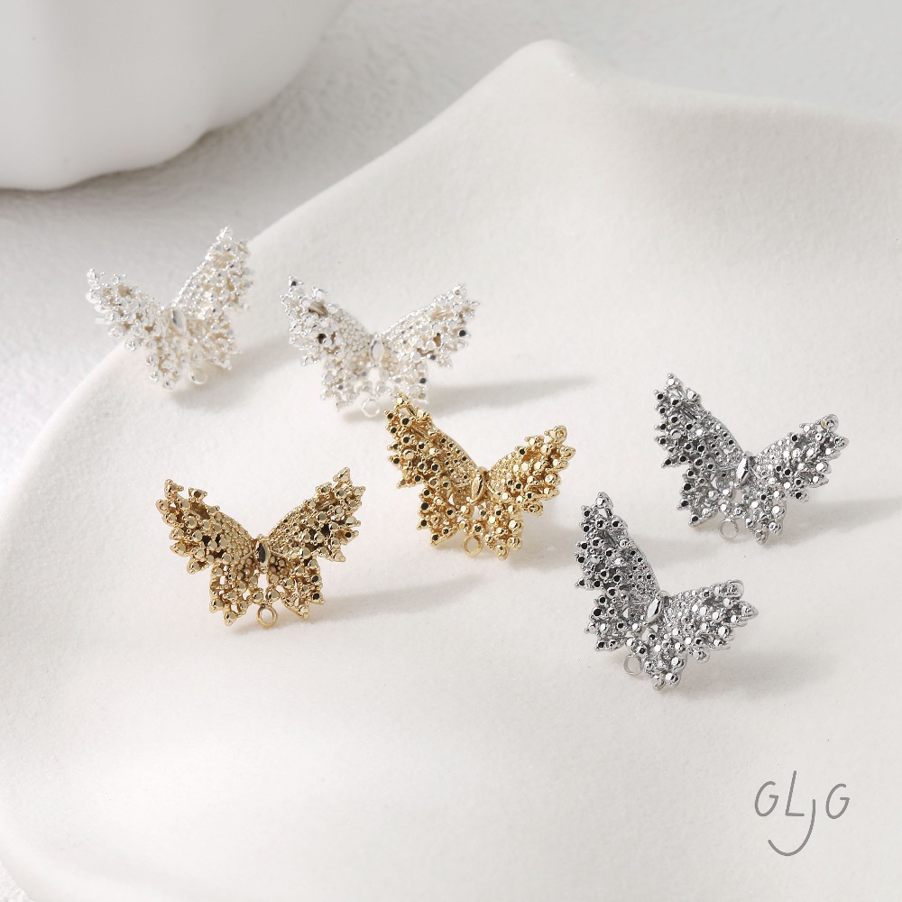 2PCS butterfly Design Ear Stud – Jewelry Making Earring Supplies recenzja i cena
