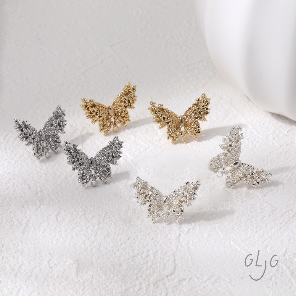 2PCS butterfly Design Ear Stud – Jewelry Making Earring Supplies recenzja i cena