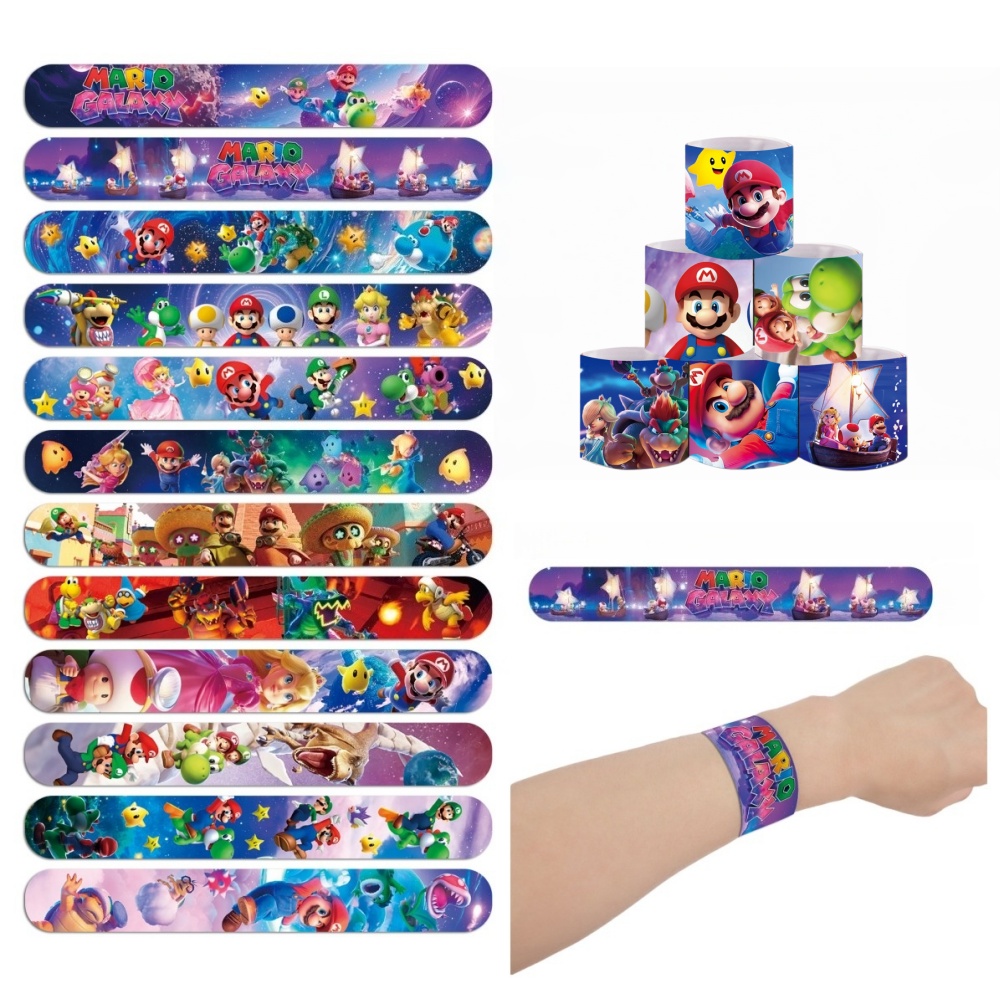 Super Mario PVC Slap Bracelets – Jewelry Making Party recenzja i cena